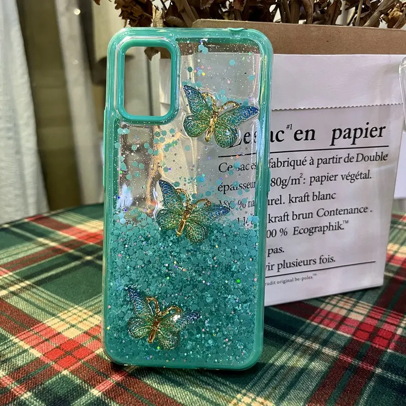Girls Phone Accessories Bling Butterfly Shock Proof Phone Case for Infinix Hot 11 2022 Hot 12 play Smart 6 Plus