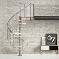 Escaliers en colimaçon au design moderne Escalier en colimaçon en métal à vendre personnalisé Échelle d'éclairage à LED pour garde-corps intérieur et extérieur