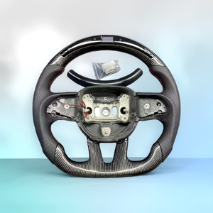 Volant en fibre de carbone sur mesure pour <span class=keywords><strong>Dodge</strong></span> <span class=keywords><strong>Challenger</strong></span> SRT <span class=keywords><strong>Hellcat</strong></span>/<span class=keywords><strong>Redeye</strong></span> - Product Image 1