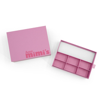 Boîte de rangement à compartiment ouvert rose premium pour bijoux, emballage cadeau