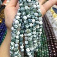 Magnifiques perles pour la fabrication de bijoux, perles en agate d'arbre givrée mate, pierres précieuses en vrac