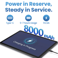 Tableta POS Android de 10.95 Pulgadas con Pantalla Táctil de 10 Puntos, WiFi 6, 4GB 64GB, Pantalla Comercial para Pedidos de Menú Digital en Restaurantes