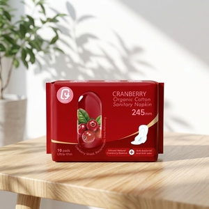 Serviettes hygiéniques jetables en coton naturel avec anions, à usage nocturne, qualité supérieure, prix direct usine Chine - Product Image 1