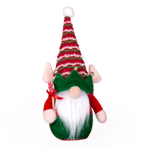LINGKAI Striped Knit Hat Elf Gnome Doll Plush <b>Christmas</b> Tabletop Toy Ornament for Holiday Decor - Product Image 6