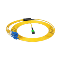 Harnais MTP de 1 m (3 pi), MTP-8 APC (femelle) vers 4 x LC UPC Duplex, 8 fibres, monomode (OS2), Plenum (OFNP), 0,35 dB max, Type B