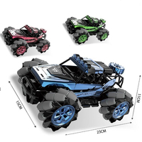 Coche RC 2.4GHz 4WD de Metal para Acrobacias, Derrapes y Escalada Todoterreno, con Luces LED, para Niños, Juego Interior y Exterior, Escala 1:18