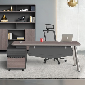 Bureau de poste de travail exécutif en MDF moderne de luxe Offre Spéciale acier et panneau de bois pour la maison ou le bureau - Product Image 5