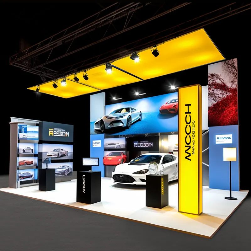 10ft Fair Exhibition Booth Car Show Display Stand Aluminium Floor Backdrop Stand For Trade Show
