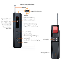 Détecteur anti-espion et anti-vol d'hôtel Portable T09 Détecteur de caméra cachée sans fil mis à jour avec traqueur de Signal GPS pour voitures
