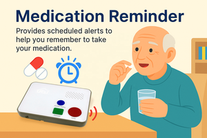 ระบบแจ้งเตือนยาเพจเจอร์ไร้สายพร้อมกล่องเก็บยา-โซลูชันการดูแลเรื้อรังอัจฉริยะสำหรับผู้สูงอายุและผู้ป่วย - Product Image 5