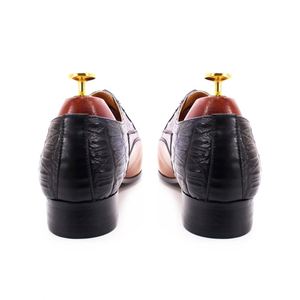 Classic Italian Style <b>Blue</b>-brown Pointed-toe Oxford <b>Shoes</b> Leather Lace-up <b>Wedding</b> Banquet Men's Dating Office Dress <b>Shoes</b> - Product Image 3