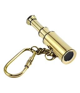 Brass Telescope Keychain Antique Vintage Metal <b>Key</b> <b>Ring</b> <b>Key</b> Holder for <b>Car</b> Bike Cycle Home <b>Keys</b> Gift Souvenir - Product Image 2