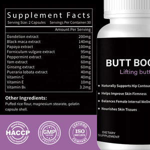 Capsules BBL en gros d'usine pour <span class=keywords><strong>femme</strong></span> : amplificateur et agrandisseur de fessiers, extrait de pissenlit et de maca noire, complément alimentaire - Product Image 2