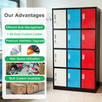Casier de vestiaire commercial en acier avec serrure électronique et armoire métallique pour le rangement des vêtements - Vente en gros