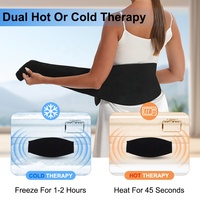Ceinture lombaire en gel flexible pour blessures lombaires, nerf sciatique, hernie discale, dégénérescence discale, coccyx, thérapie chaude/froide pour la taille