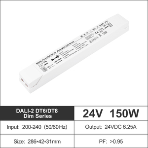 Fuente de Alimentación LED Regulable sin Parpadeo DALI-2 DT8 de 120W/150W, 220-240V AC-DC 12V 24V IP20, Controlador LED Inteligente de 2 Canales - Product Image 4