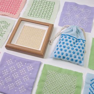 Sashiko Mending & Patchwork 6 PCS Macaron Tissu Fil et Kit d'outils pour Artisanat Couture Couture Débutants DIY Personnalisé - Product Image 5