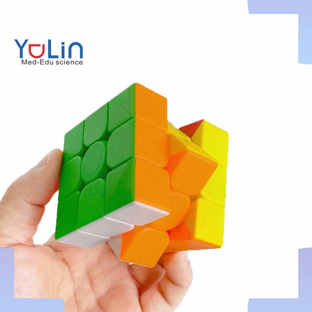 Educational Promotional Custom Magic Cube 3x3x3 Brain Teaser ABS Plastic Flashing Stickerless Speed Puzzle Unisex Toy
