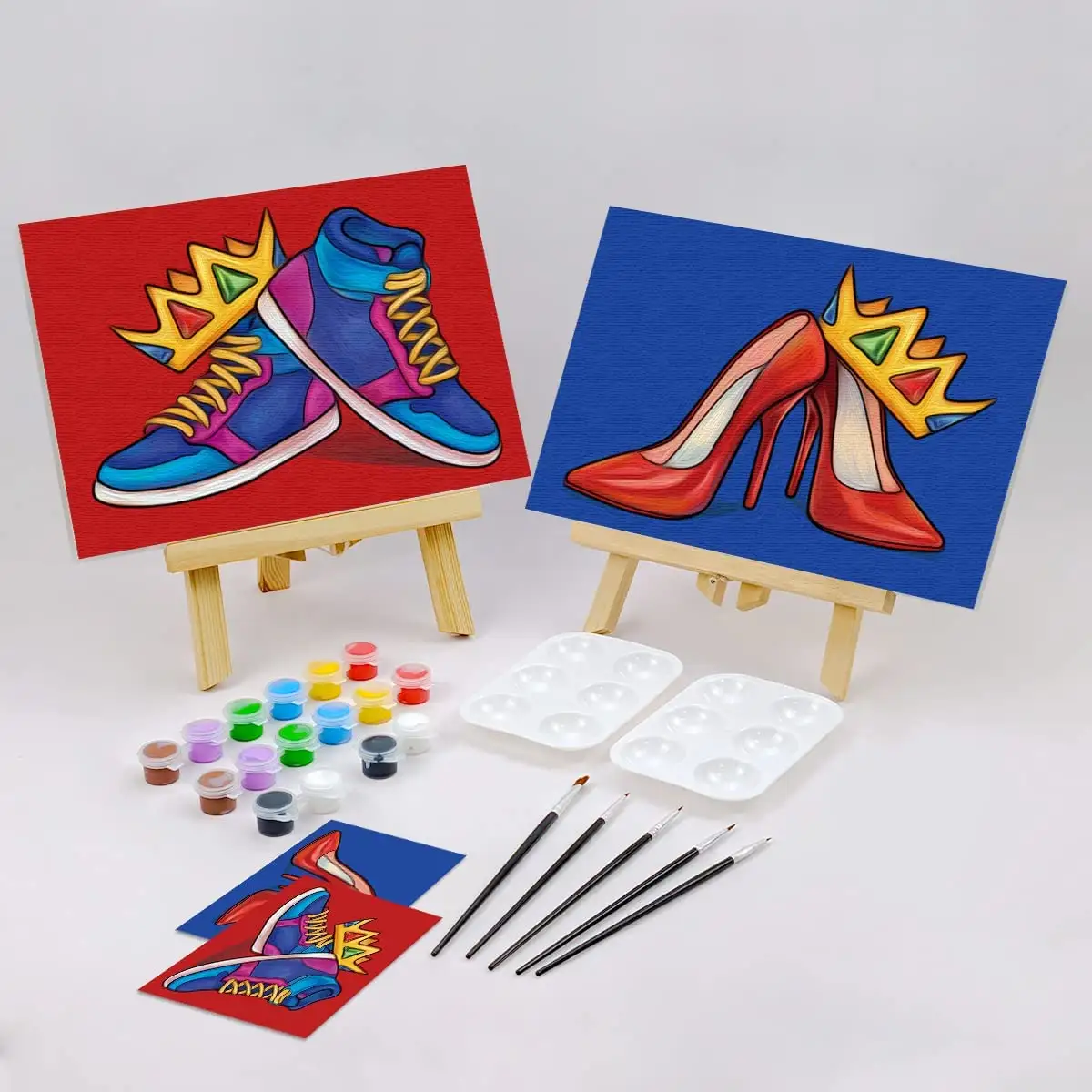 Toile pré-dessinée pour la peinture pour adultes, Kits de fête peinture et Sip fournitures de fête 8x10 toile à peindre