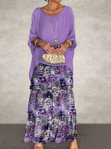 <span class=keywords><strong>Abito</strong></span> <span class=keywords><strong>lungo</strong></span> girocollo in maglia Chiffon manica <span class=keywords><strong>a</strong></span> <span class=keywords><strong>pipistrello</strong></span> - Product Image 5