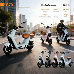 Motocicleta Eléctrica de Alto Rendimiento con Motor de 400W para Dos Personas, Cuadro de Acero, Scooter Eléctrico de 2 Ruedas - Product Image 2