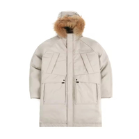 Parka en duvet à capuche en fourrure de haute qualité Style canadien Veste pour homme Grande taille Veste d'hiver longue en duvet