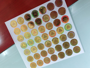 Nhãn Dán Ba Chiều Laser Số Sê-ri Màu Xanh Dương Hình Tròn - Product Image 2