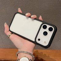 Coque de téléphone transparente en acrylique avec cadre souple en TPU pour iPhone 18 Pro Max 17 16 15 14 13, protection antichoc des coins, coque rigide