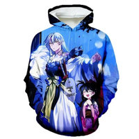Fitspia Inuyasha Hoodie gambar Anime Jepang 3d, Sweatshirt Mode Pria Wanita, Hoodie ukuran besar, pullover olahraga anak-anak