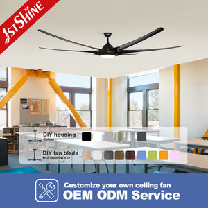 1stshine высококачественный черный корпус Abs с охлаждающим вентилятором 100 дюймов Большой энергосберегающий потолочный вентилятор с подсветкой - Product Image 4