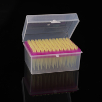 Boîte d'embouts de pipette filtrés universels de marque ZX de laboratoire Matériau PP E0 Stérilisé Garantie 1 an Jaune Bleu Clair Modèle 10ul