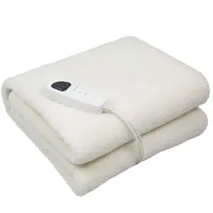 Lana sintética de lana de mesa de masaje caliente calefacción eléctrica manta calentador de cama manta eléctrica