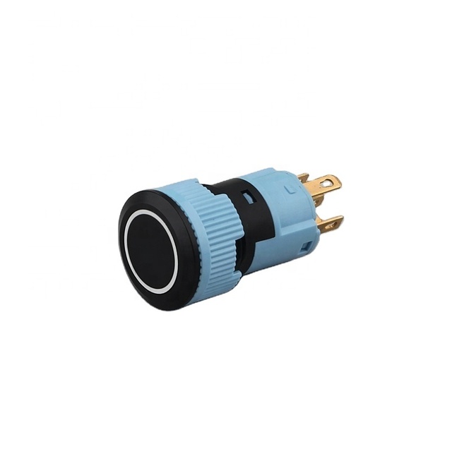 Waterproof IP65 or IP67 16mm 12VDC 24VDC Plastic Momentary or Latching  Push Button Switch With Socket Plug