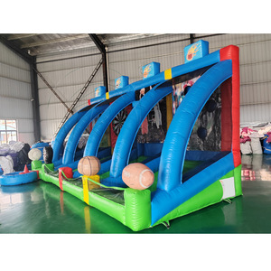 Vente directe d'usine - Jeu gonflable 4-en-1 de qualité commerciale en PVC pour le basketball, le soccer et le football, idéal pour les fêtes foraines - Product Image 2
