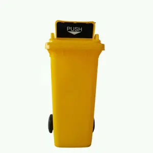 Best Selling 120L garbage bin waste residential use 2 Wheels Plastic waste bin for garden wastebin