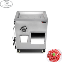Broyeur à viande et trancheuse multifonction en acier inoxydable avec moteur en cuivre pur double 1800W pour viande fraîche de bœuf, de porc, d'agneau et de poulet