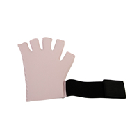 Gants de thérapie hydrogel roses avec logo OEM, gants réutilisables en gel froid/chaud pour les mains, gants à doigts complets