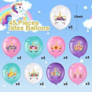 Ensemble de ballons en latex imprimés <span class=keywords><strong>licorne</strong></span>, ballons pour filles, baby shower, anniversaire, décorations de fête sur le thème de la <span class=keywords><strong>licorne</strong></span>, fournitures - Product Image 6