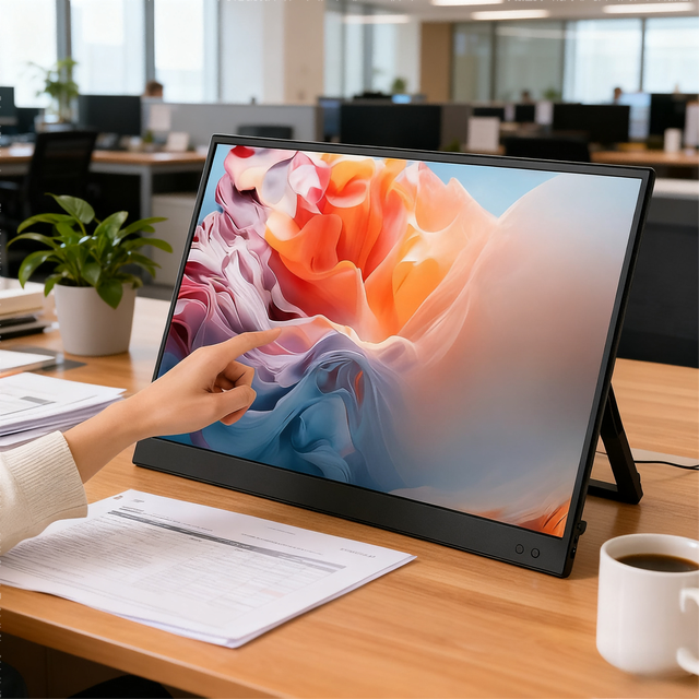 14-Inch USB C Portable Monitor IPS Panel Portable Laptop Monitor Touch Screen Display Portable Monitor for Laptop Extension
