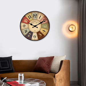 <span class=keywords><strong>Horloge</strong></span> murale moderne à aiguilles en verre et cristal coloré sur le thème de <span class=keywords><strong>Paris</strong></span> pour la décoration de la maison de style campagnard français, salon, chambre à coucher - Product Image 3