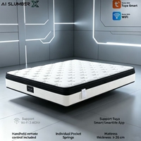 Matelas intelligent chauffant à infrarouge lointain AISLUMBERX avec contrôle WiFi par application, température réglable, ressorts ensachés, pour chambre d'hôpital moderne