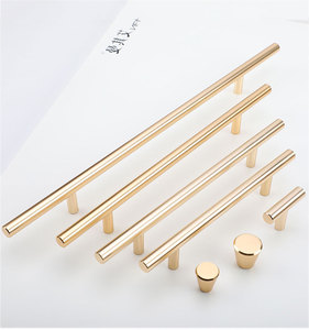 High Quality Brass Gold Color Home Decoration Zinc Alloy Door Pull Handle Simple Design <b>for</b> Kitchen Cabinets and <b>Dressers</b> - Product Image 6