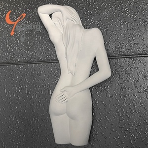 Artesanía de resina de diseño personalizado Sexy mujer hermosa desnuda modelo 3D escultura artística de fibra de vidrio para la pared del dormitorio de la sala de estar - Product Image 2
