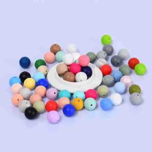 Perles en silicone de qualité supérieure, rondes, 15 mm, couleur bonbon, de qualité alimentaire pour bébés, clips de sucettes <span class=keywords><strong>DIY</strong></span>, vente en gros auprès d'un fabricant chinois - Product Image 5