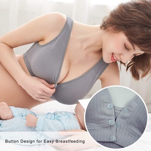 母乳育児ブラサマーコットン妊婦睡眠ブラマタニティ下着ワイヤレス看護ブラM TO <span class=keywords><strong>XXXL</strong></span> - Product Image 4