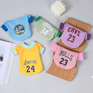 Jersey de Baloncesto para Mascotas, Sudadera con Capucha de Punto Tipo Waffle, Estilo Deportivo, Transpirable, para Primavera y Otoño, para Perros y Gatos - Product Image 1