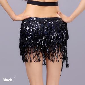 Chaîne de taille pour <span class=keywords><strong>danse</strong></span> du ventre, écharpe de hanche à franges pour <span class=keywords><strong>danse</strong></span> indienne, serviette à sequins scintillants, jupe enveloppante à pampilles, <span class=keywords><strong>accessoires</strong></span> de <span class=keywords><strong>danse</strong></span>, faible MOQ - Product Image 4