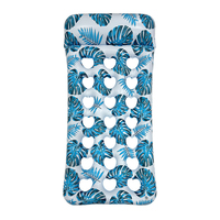 Feuilles personnalisées d'usine impression PVC piscine gonflable rangée flottante tapis de plage d'été sauter piscine chaise longue flotteur pour adulte