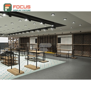 Contemporary Store Interior Melamine Wall Shelving Installation Service Clothing Store - Product Image 6