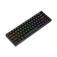 Taşınabilir 2.4Ghz Kablosuz Mekanik Mini Klavye, Gateron Anahtarlı, RGB Arkadan Aydınlatmalı, Tablet PC için Değiştirilebilir Tuşlu